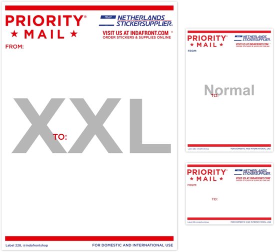 Forarding Mail Sticker Priority Mail Stickers XXL (A4) - 50 stuks | bol