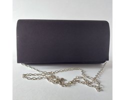 zwarte satijnen clutch – luxe avondtas | grootste clutch collectie online