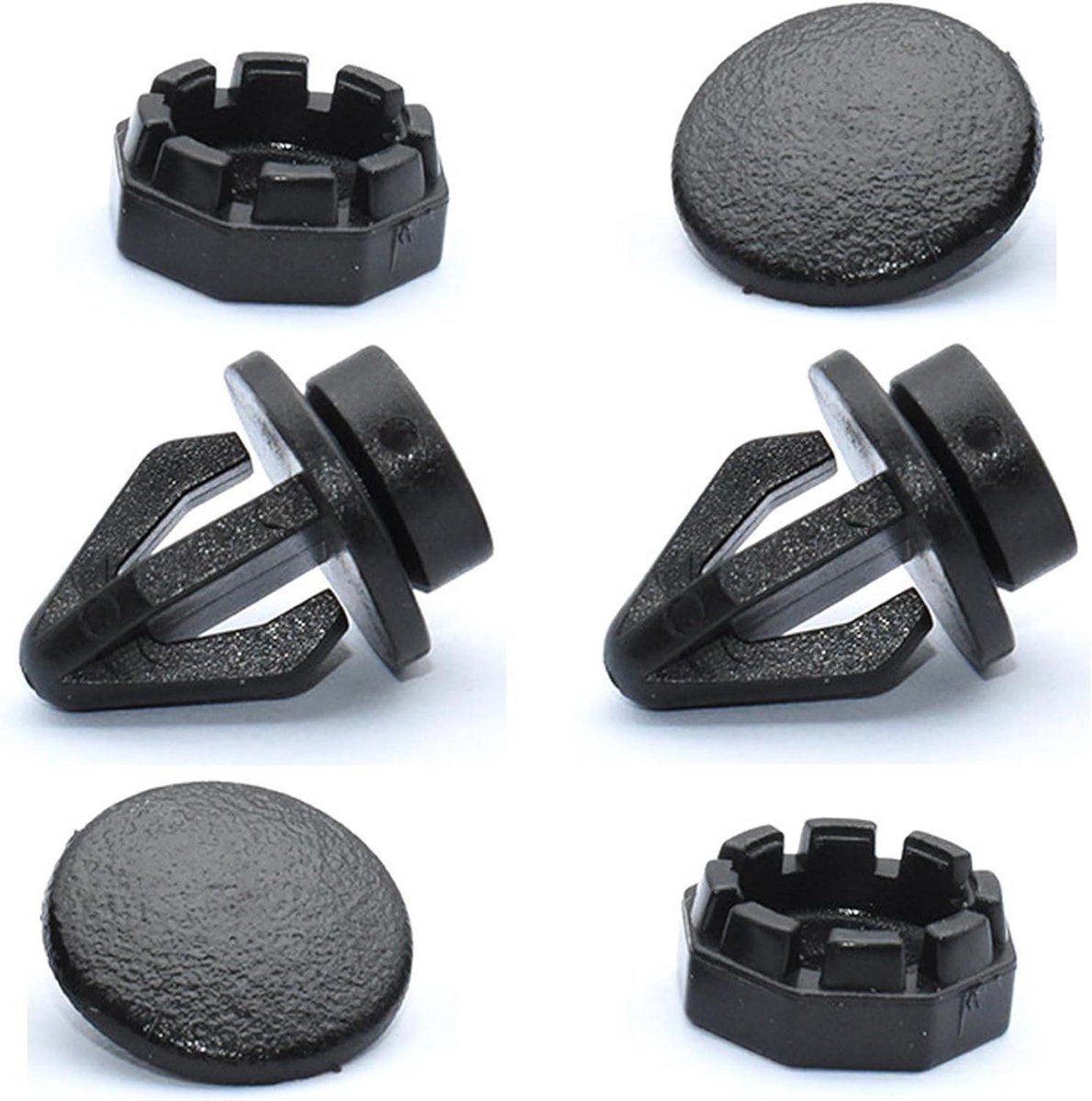 Allecto plus - Set van 2 clips voor strandbevestiging achter reservetabletclips - Compatibel met Nissan Juke 2010-2014 - Zwart