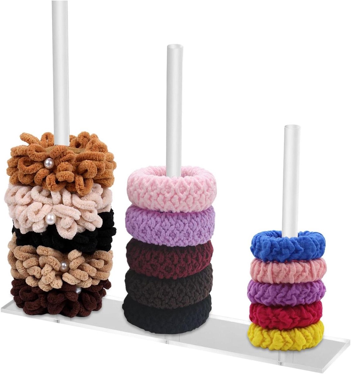 Haaraccessoires Organizer - Transparante Acryl Scrunchie Standaard voor Opslag - Haar Stropdas Houder für Meisjes - Geschenken - Transparant Display
