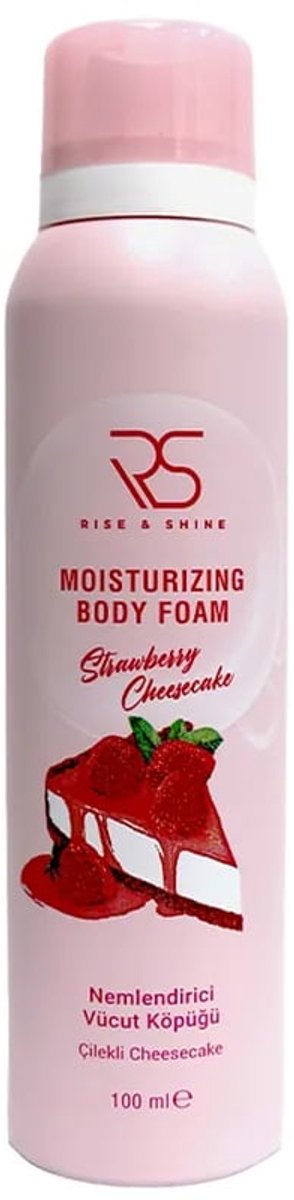 Rise and Shine Moisturizing Body Foam - Schuimende Bodylotion, Hydraterende en Verzorgende Mousse, Strawberry Cheesecake - 100 ml, Dilan Polat