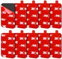 BCHKO 10 stuks 3M dubbelzijdig plakband, VHB montagetape voor autocamera, dashboard, waterdicht, hittebestendig, sterk plakband (vierkant en rond
