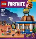 Boîte du Restaurant Durrr Burger LEGO, avec le set et les personnages.