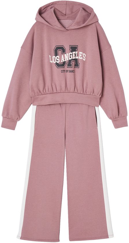 Ensemble Sport Fille Vertbaudet - Sweat à Capuche Tennis + Jogging - Molleton Coton - Taille élastiquée