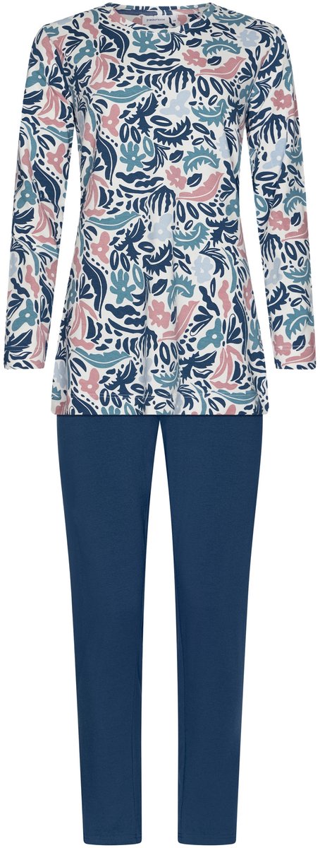 Pastunette Blue Bloom - Pyjama - Bio Katoen Wit