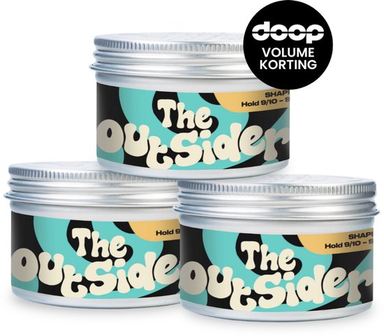 doop The Outsider 3X 100ml - Wax - Voordeelverpakking - Haarverzorging - Super sterke Hold - Shaping Mud
