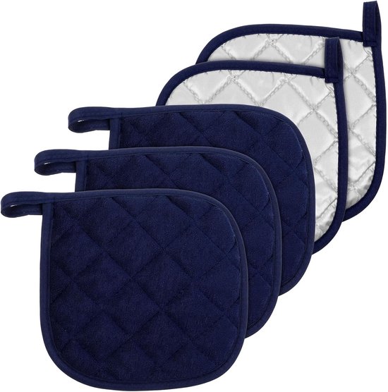 Joyhalo 6 Pack Pannenlappen voor Keuken Hittebestendige Pannenlappen Sets Oven Hot Pads Terry Doek Pothouders voor Koken Bakken