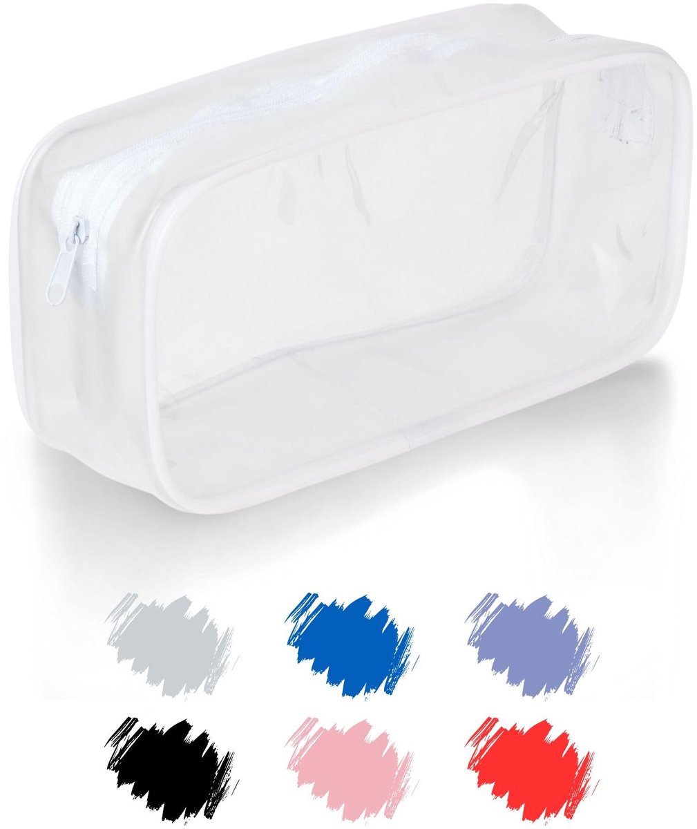 Grote Opbergtas - Doorzichtig Multifunctioneel Etui - Voor School, Kinderen & Make-up - Wit