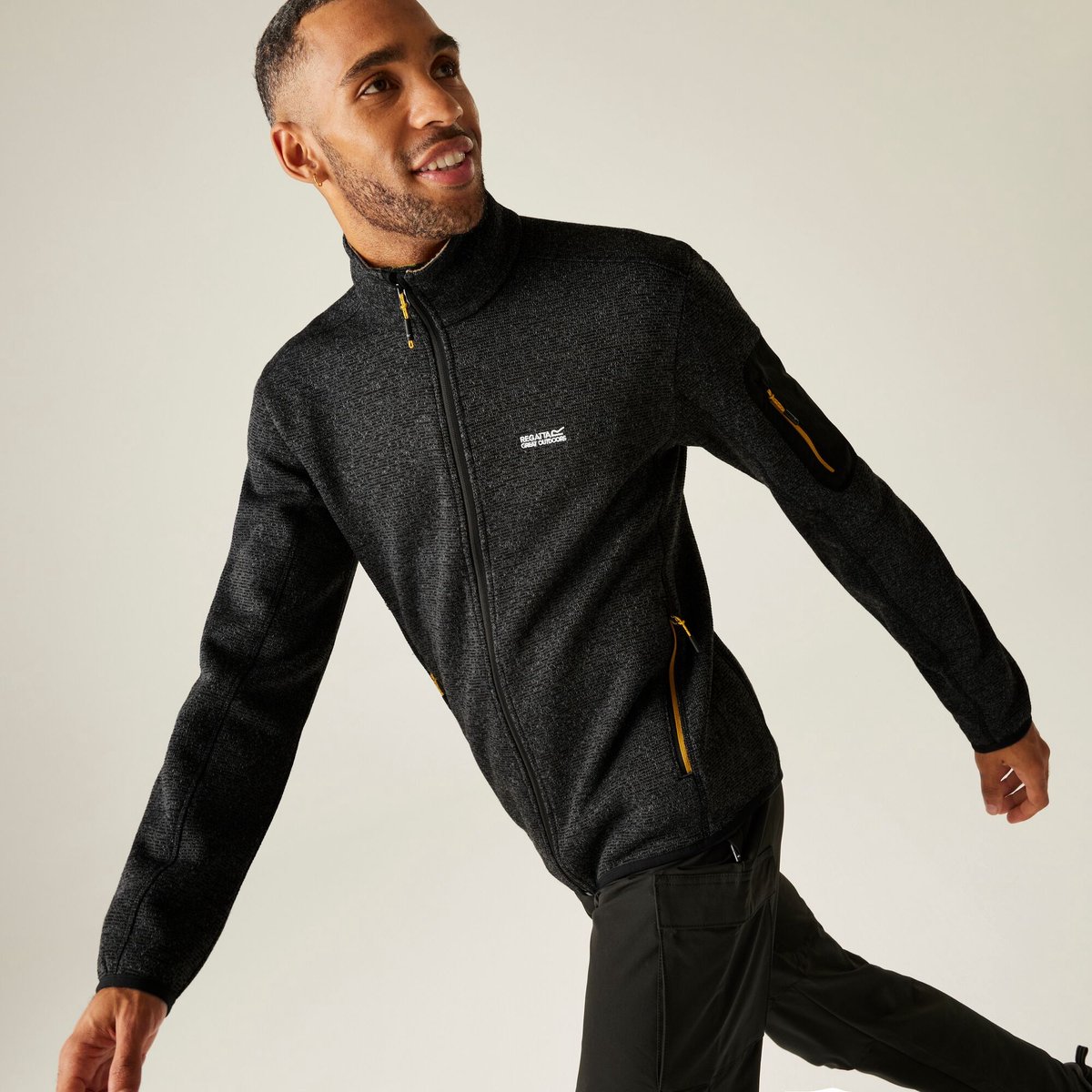 Newhill isolerend rekbaar fleece vest voor heren Zwart