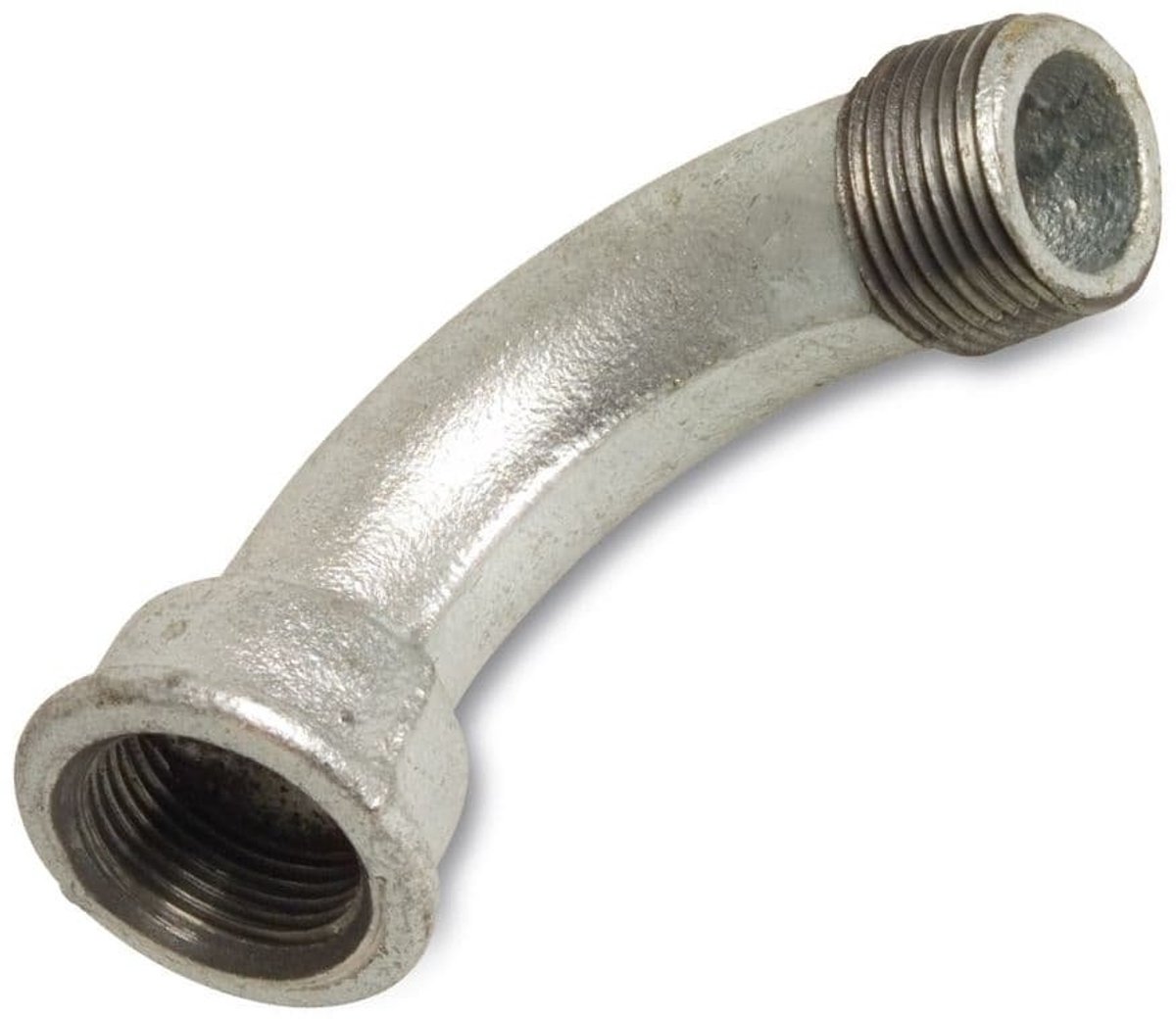 Draadfitting Tempergiet 1/2" Boog 90 Graden IG AG