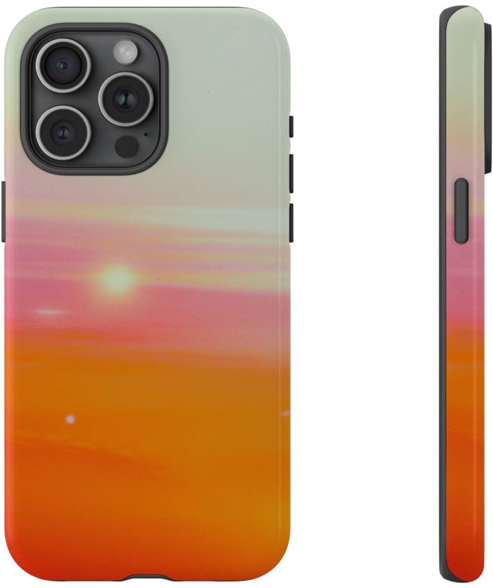 Abstracte Zonsondergang Kleuroverloop – Telefoonhoesje Geschikt voor iPhone 15 Pro Max