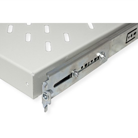 ROLINE Etagère 19 pouces 1 U, Extensible profondeur 550 mm 25 kg gris