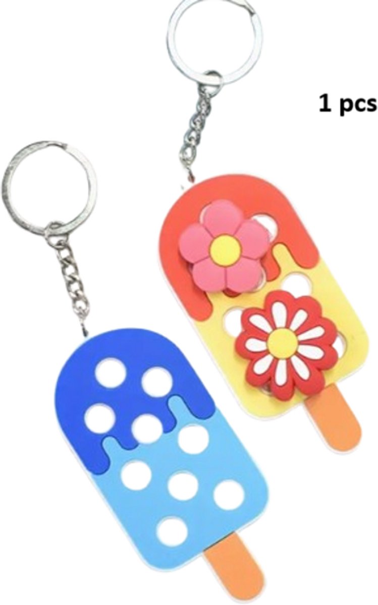 Sleutelhanger ijsje - sleutelhanger ijsje pins - sleutelhanger voor schoenbedels - pins - charms - ook geschikt voor crocs