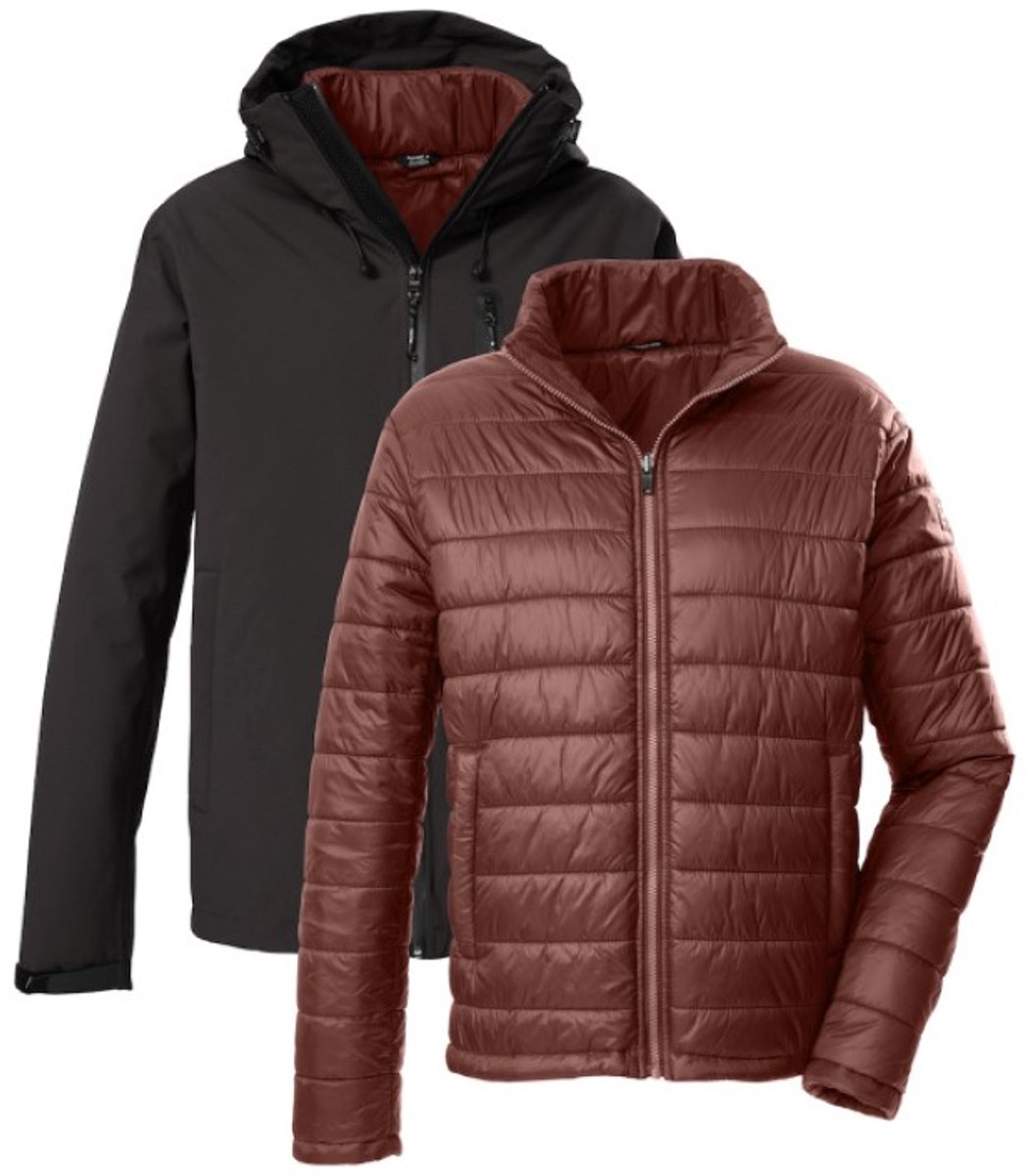 Killtec heren winterjas functioneel 3 in 1 43492 Bruin