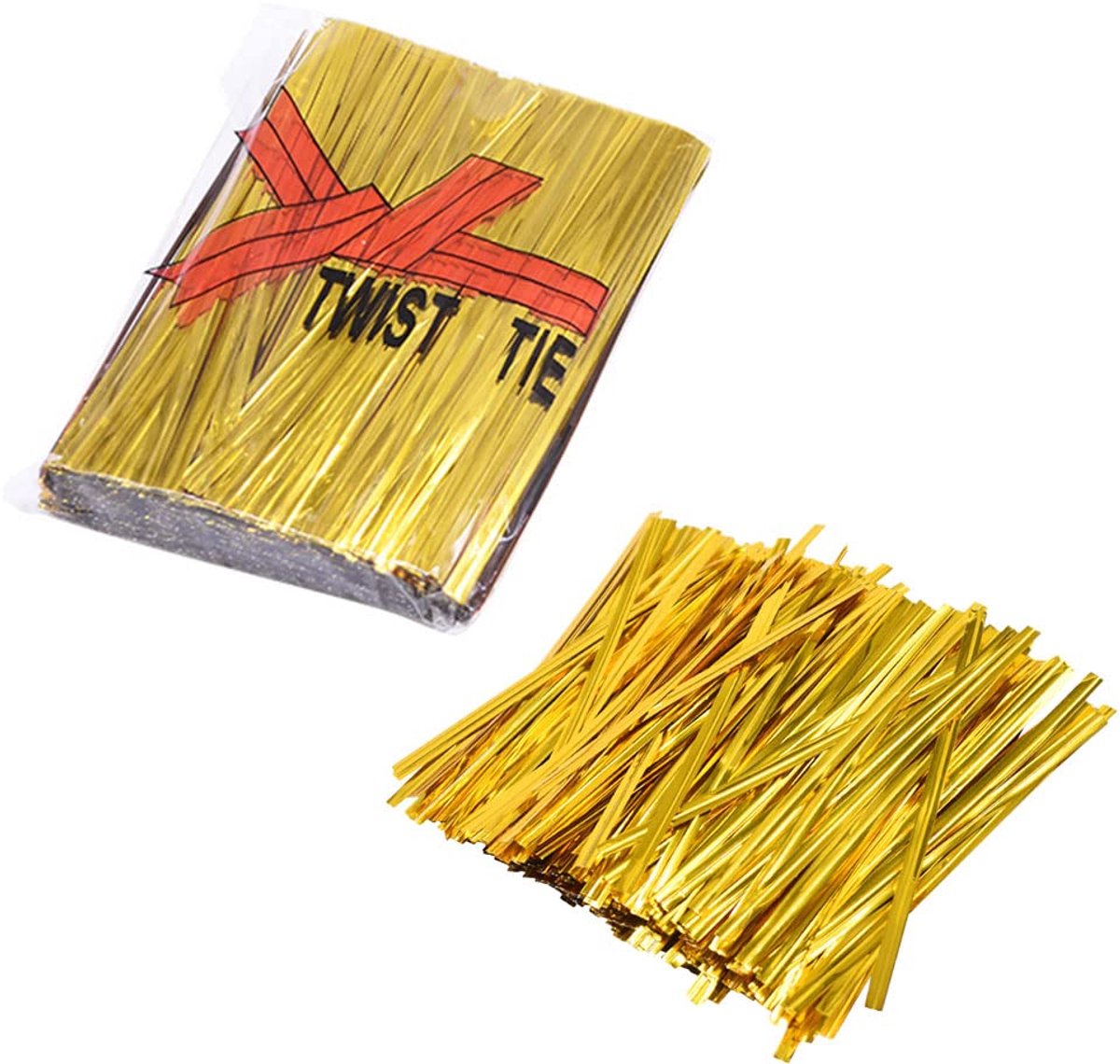 ZHIQIN 800 stuks metalen draadbinders, bindstrips, metalen kabelbinders, twistband voor bakkerijkoekjes, chocolade snoepjes, gepofte rijst