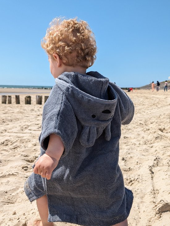 Bobbé - Kinderbadjas met rits - Donker Grijs Maat 1-2 van Bobbé — afbeelding 5