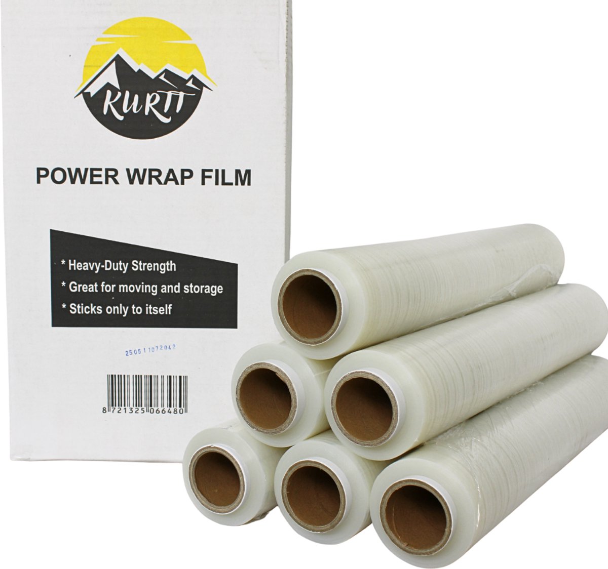 KURTT - Rekfolie - Wikkelfolie - Stretchfolie - Krimpfolie - 6 Rollen - Transparant hand rollen, 23 micron, 50 cm x 270 meter - eenzijdig Klevend