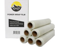 KURTT - Rekfolie - Wikkelfolie - Stretchfolie - Krimpfolie - 6 Rollen - Transparant hand rollen, 23 micron, 50 cm x 270 meter - eenzijdig Klevend