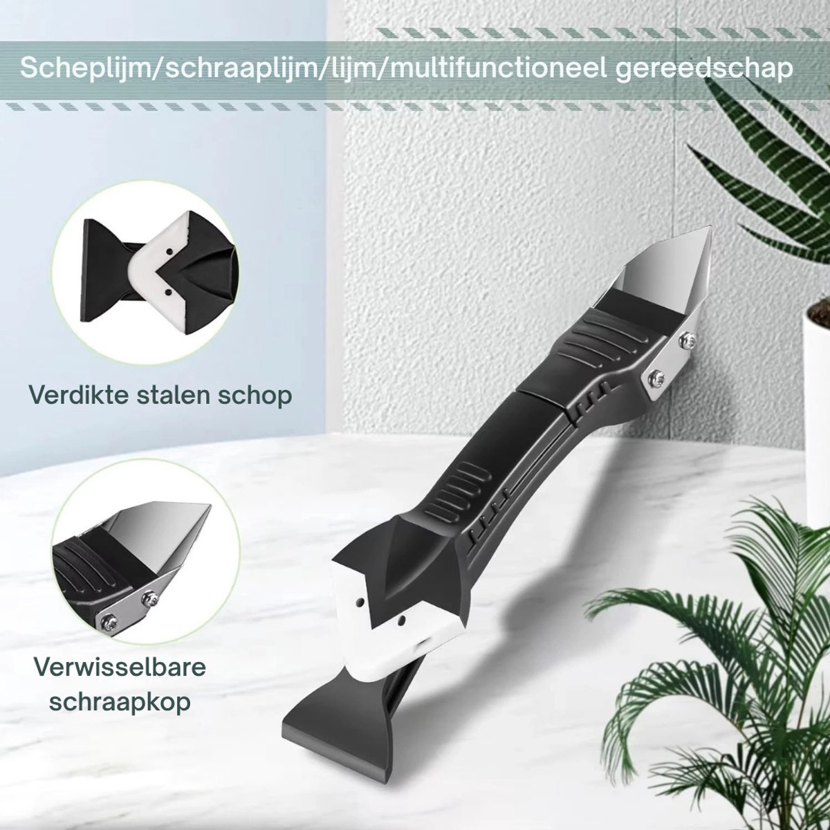1 stuk 3 in 1 siliconenspatel, kit verwijderaar, voegmes met 5