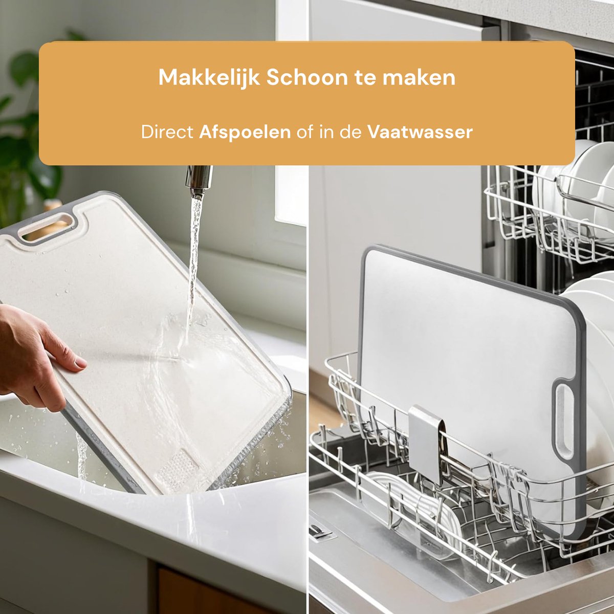 Titanium snijplank, titanium dubbelzijdige keukensnijplank | Multi-use