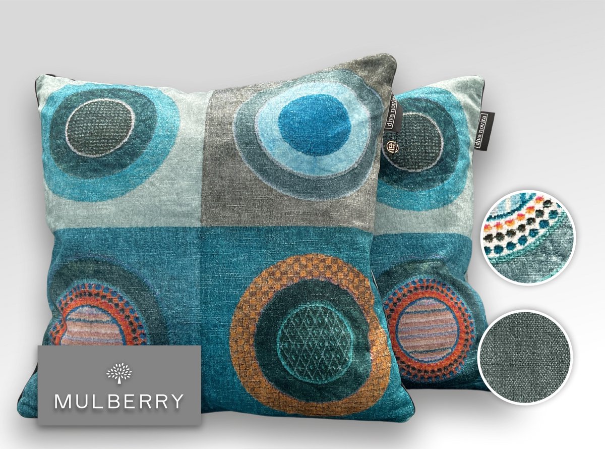 Mulberry - Kwaliteits sierkussens gemaakt van originele Mulberry stof - katoen en viscose