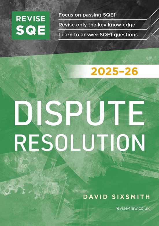 Revise SQE Dispute Resolution 2025/26 - cover