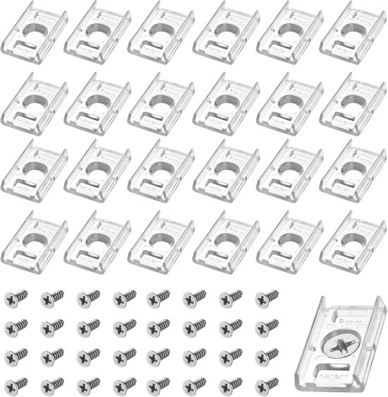 110 stuks ledstripbevestiging - 10 mm ledstriphouder - led-striphouder - led-stripmontagebeugel - clips met 110 schroeven - waterdicht of niet waterdicht - 5050 ledstrips - bevestigingsmateriaal voor ledstrips