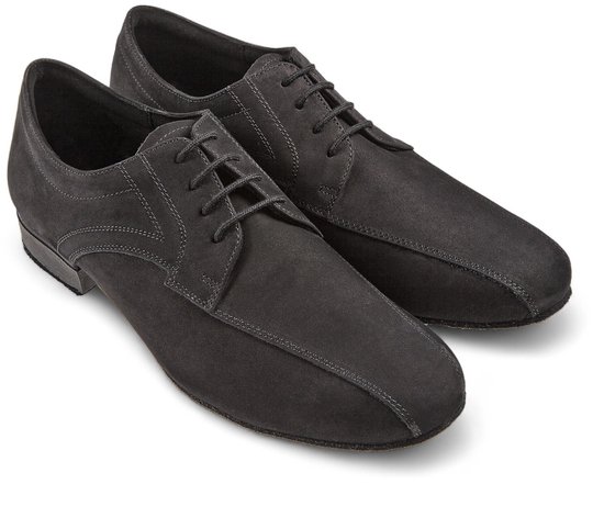 Diamant 094 - 025 - 448 - Chaussure de danse homme - Nubuck Zwart - Pointure large H - kussen amortisseur au talon - Confort Extra en dansant - Semelle souple en daim noir - Danse de salon, Tango - Diamant - Zwart - 41