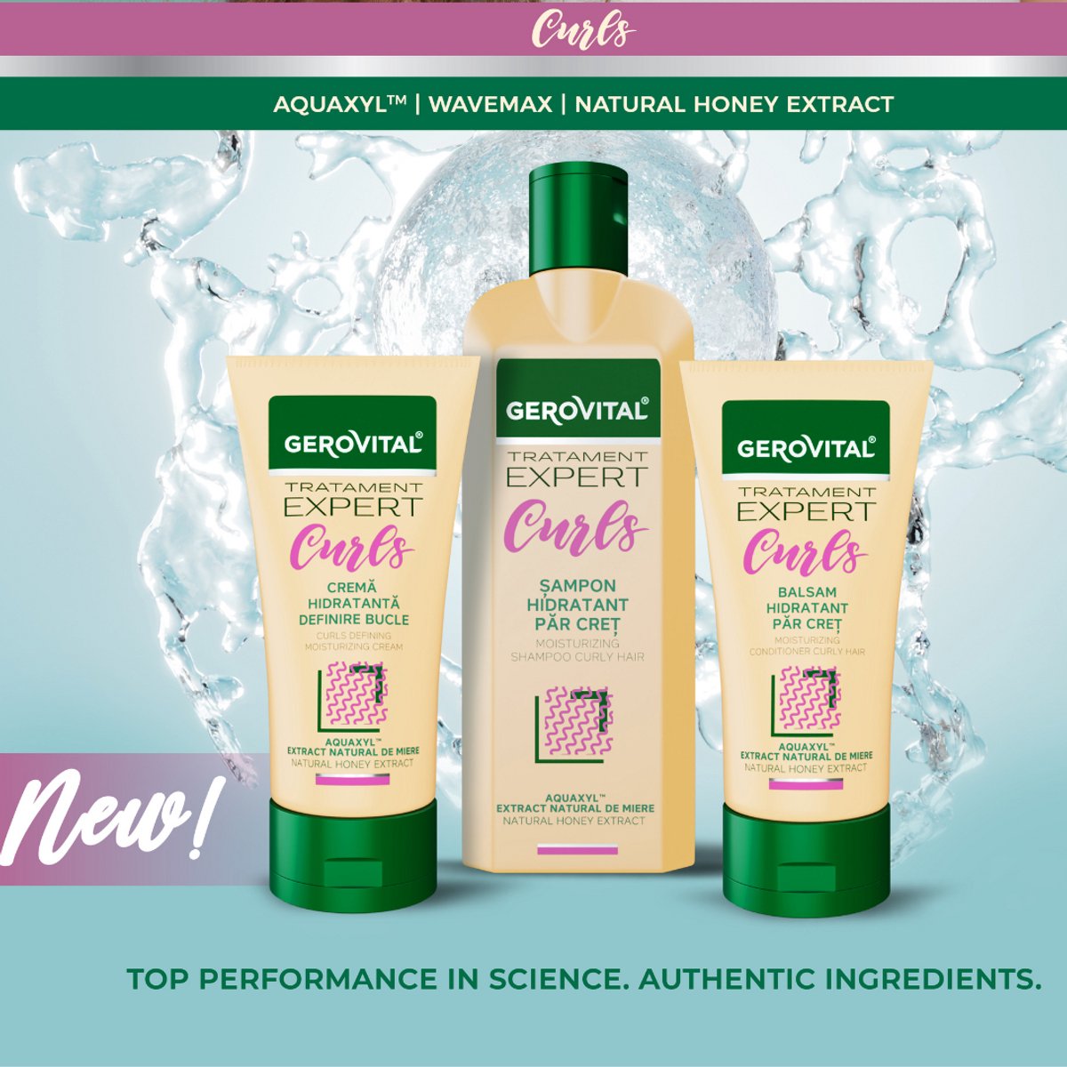 Gerovital GIFTSET Curls Geschenkset – Voor Krullend Haar – Shampoo, Conditioner & Leave-In Crème – Vegan, Dierproefvrij & Geformuleerd voor Krullen - curly hair - Haarroutineset - cadeautje