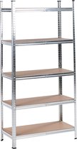 XITTA - Stellingkast 5 planken - Zilver - 150 cm - Staal