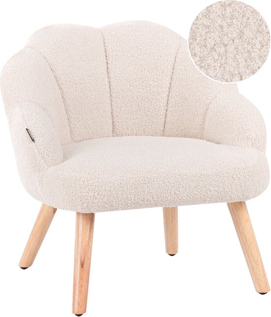 MILAND - Kinderfauteuil - Lichtbeige - Bouclé