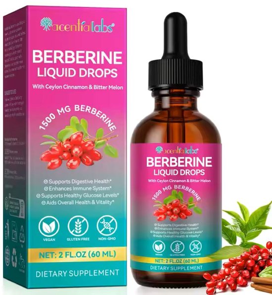 Berberine druppels | Bloedsuikerspiegel reguleren | Metabolisme | Immuunsysteem |