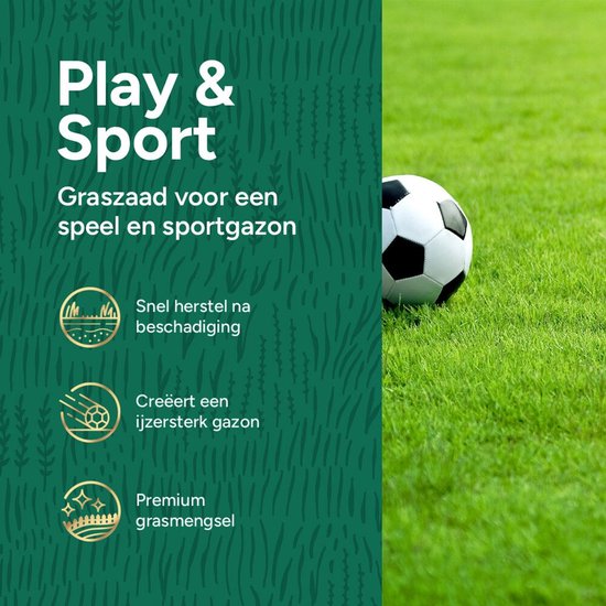 MRS Graszaad Speelgazon Premium - 10 kg voor 500 m² - Hoge betredingstolerantie - Snelkiemend en zelfherstellend Graszaad - Met Hydroboost-coating - NAK Gecertificeerd
