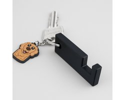 Mini Telefoonhouder Sleutelhanger – 2 stuks - Gadget van Gerecycled PLA – Compact Telefoon Standaard voor Smartphone