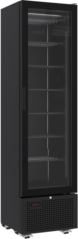 Combisteel Vrieskast - 221L - Smal Model - Zwart - -18°C/-24°C - Statisch - 494x521x1915mm