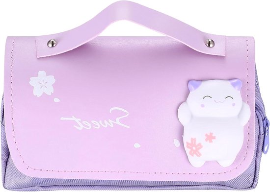 Cuir Trousse À Crayons Étanche Roll-Up Étui À Crayons Rangement Sac Porte-Crayons À Stylos
