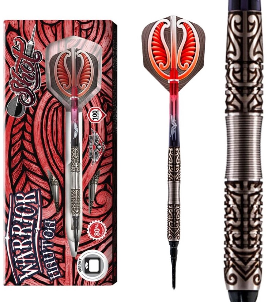 Shot Warrior Hautoa 80% Soft Tip - Dartpijlen 20 Gram