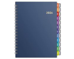 Huurdies - Agenda 2026 - Hardcover - Blauw – Goudfolie & Krasvast – A5