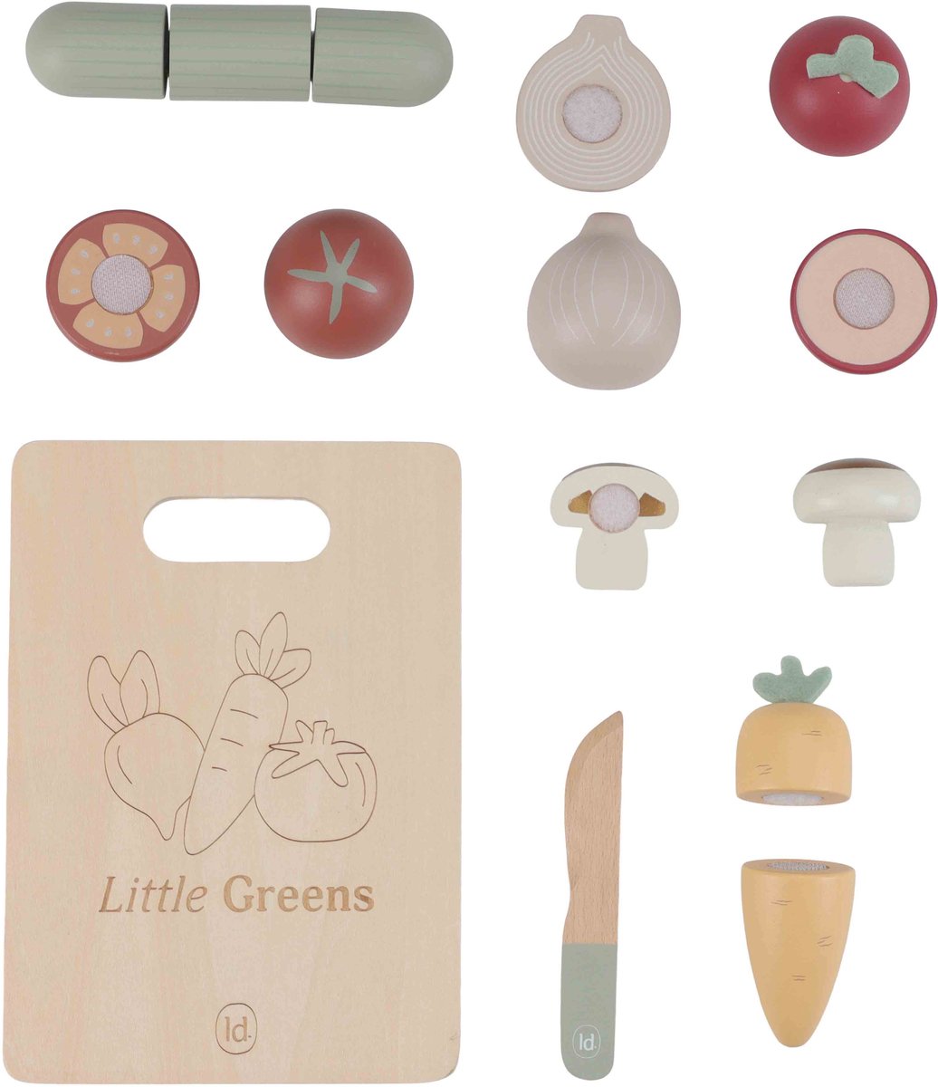 Little Dutch speelgoed snijgroenten houten speelset voor kinderen. — afbeelding 7