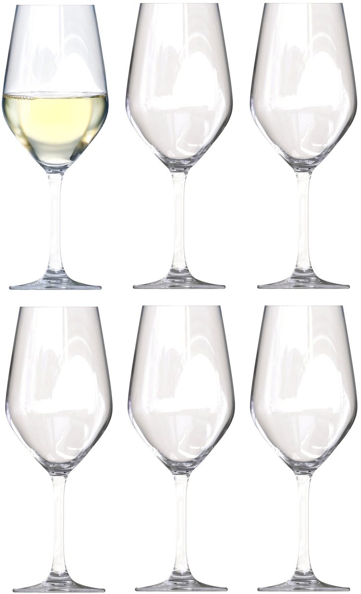 Vicrila wijnglazen Verdot - 6x stuks - voor rode en witte wijn - 420 ml - 23 x 8 cm - transparant - Horeca kwaliteit - Hard glas