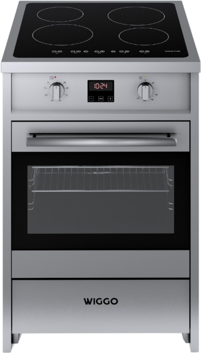 Wiggo WIO-E621A(XX) - Freestanding - Induction - Elektrische Oven - 60cm - Inox