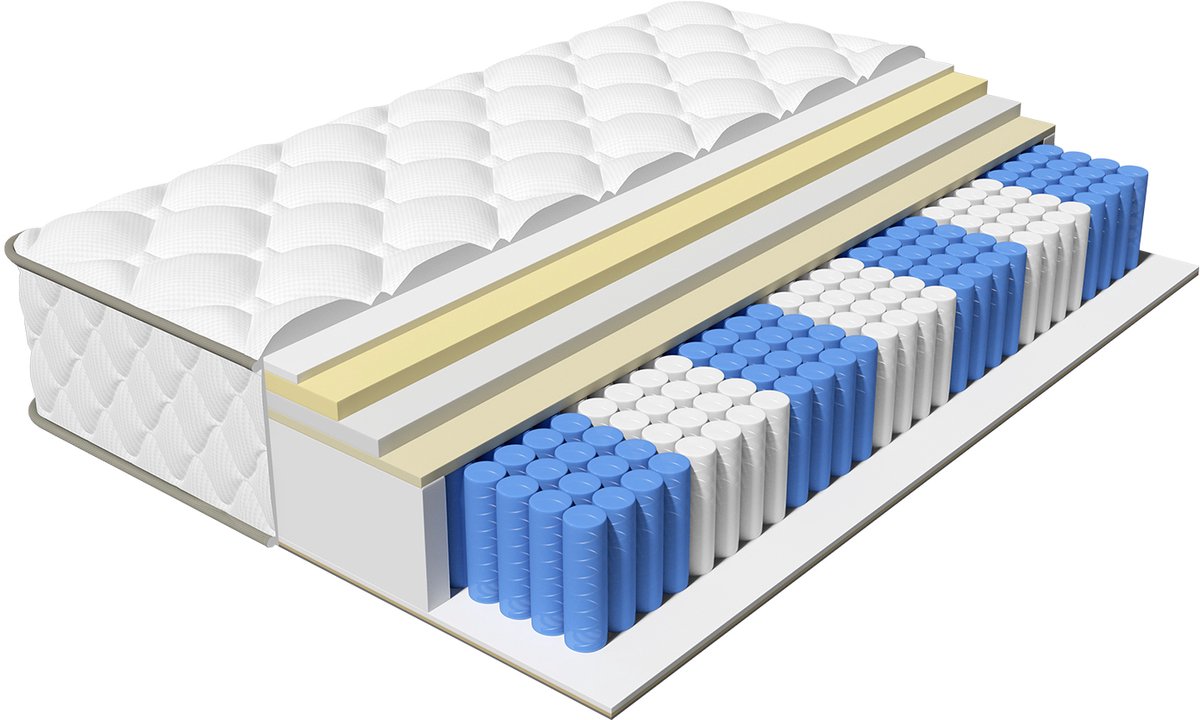 Elekiatech Matras 100 x 200 cm-22 cm dik - Eenpersoonsmatrassen - Anti-Allergische - Pocketvering Matras met 9-laags Composietstructuur