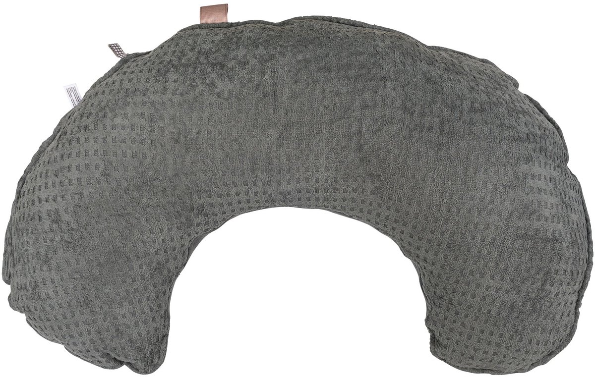 Goedkoopste Baby Voedingskussen 15 x 75cm - Zwangerschapskussen met afritsbare hoes Dark Green - Groen - Snoozebaby
