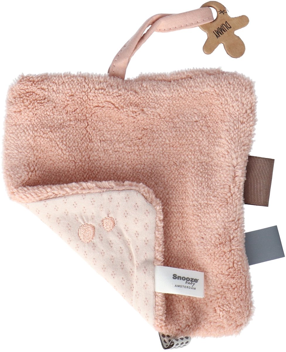 Goedkoopste Baby Speendoekje 15 x 15cm - Knuffeldoekje 100 biologisch katoen - Comfortdoekje Milky Rust - Roze - Snoozebaby