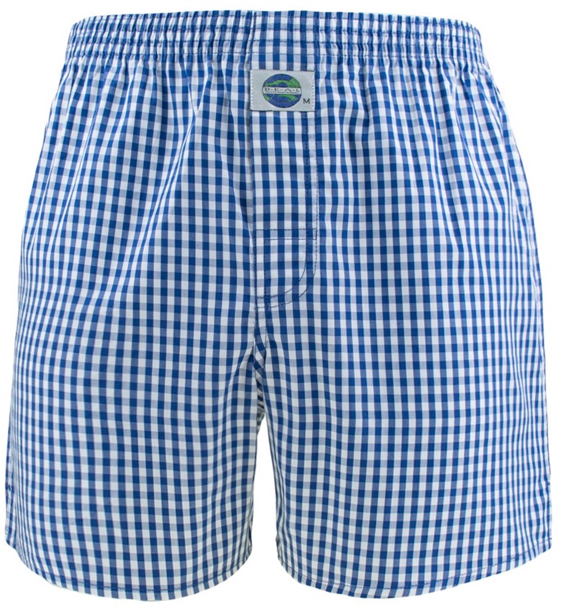 DEAL heren wijde boxershort check blauw 192281