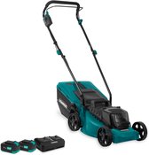 VONROC Accu Grasmaaier – 40V – 33 cm maaibreedte – Brushless motor - Vijf instelbare maaihoog-tes: 30/40/50/60/70 mm - Incl. 30L Opvangbak - Incl. 2x 4.0Ah Accu en Dubbele snellader