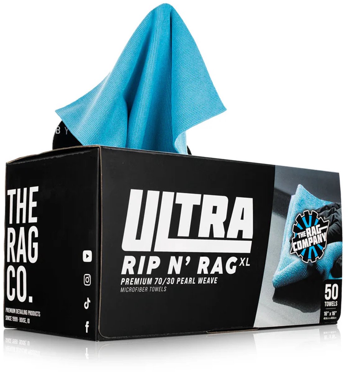 The Rag Company - Rip N’ Rag XL – Microfiber - 50 Stuks Blue