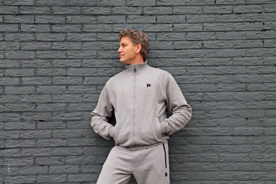 2 Pack Pull Donnay sans capuche - Pull de sport - Homme - Taille XL - Argent-chiné&Berry rouge (539)