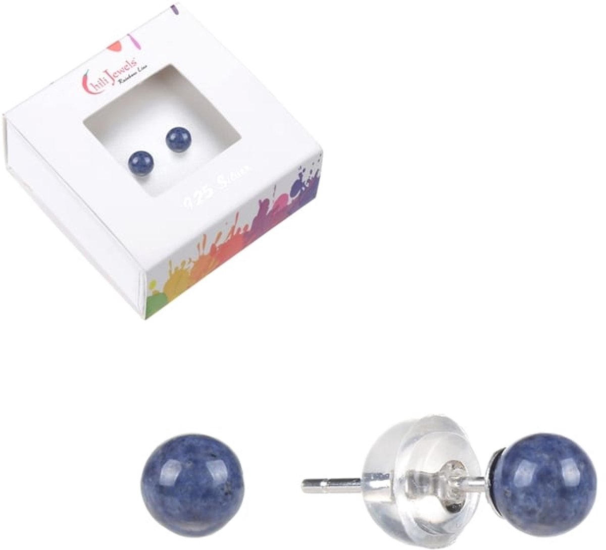 Oorbellen Dumortieriet 4 mm