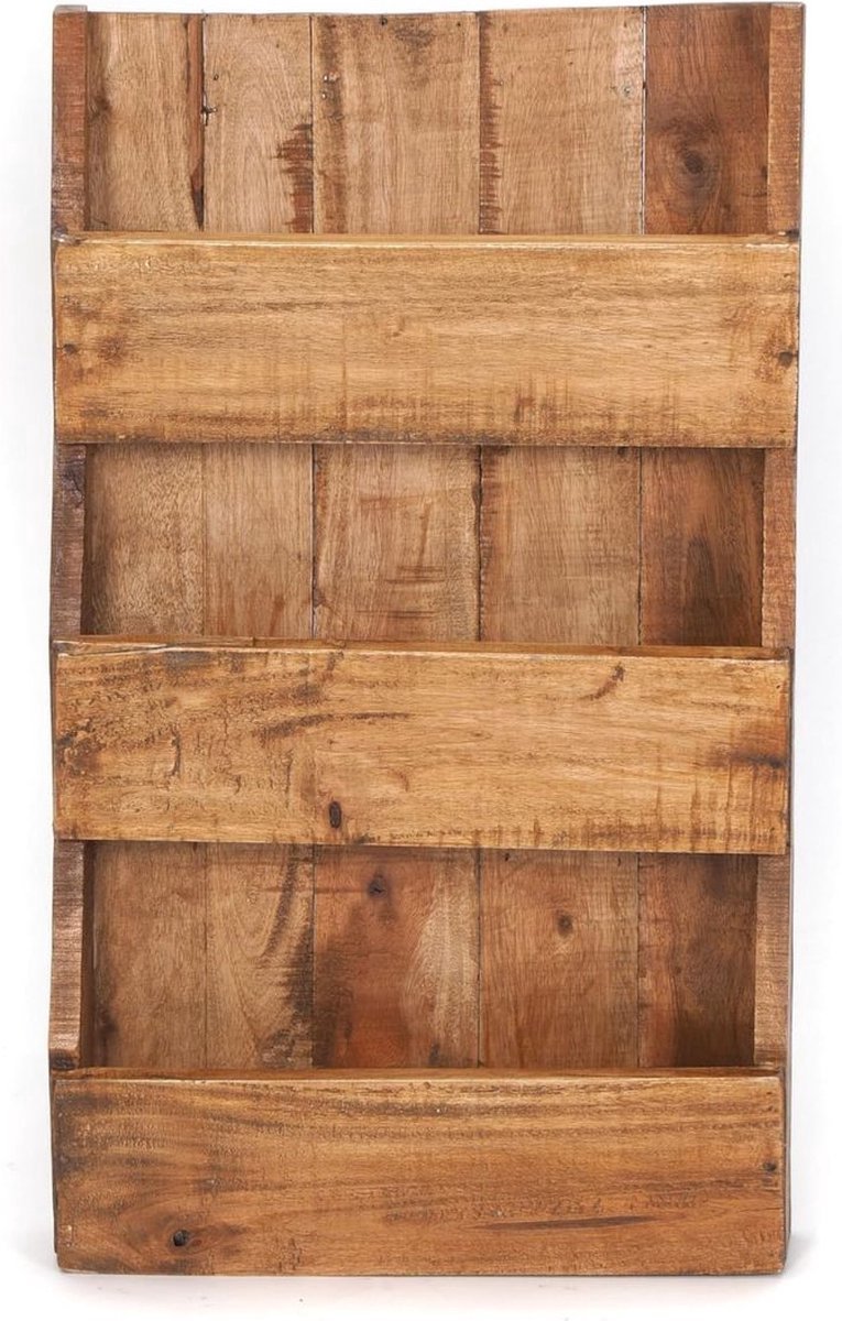 Thuys – Opbergsysteem – Lp Houder – Lp Koffer – Met Drie Opbergvakken – 38cm x 11cm x 60cm – Hout